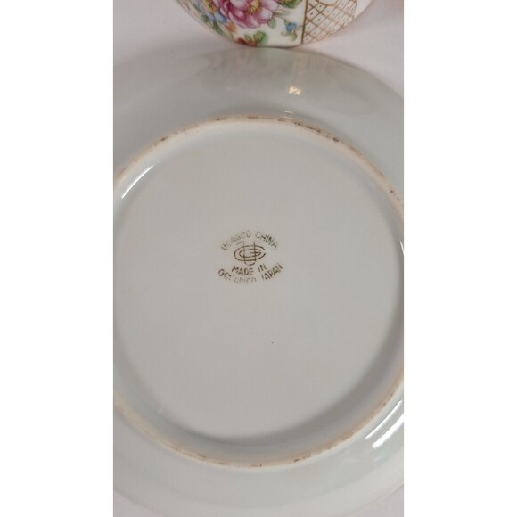Vintage Floral Pink Iris Fine China Tea Cup & Saucer with Gold Trim Ucagco Japan - Picture 6 of 10